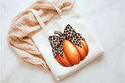 Leopard Coquette Bow Pumpkin, an Illustration by Watercolor design (Thumbnail 3 of 3)