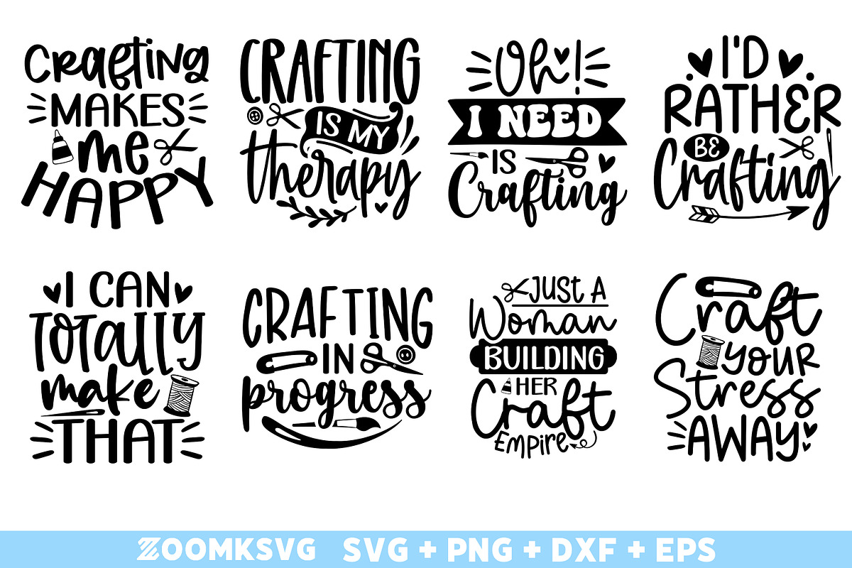 Crafting SVG Bundle 40 Designs, an Illustration by ZoomkSVG (Photo 3 of 7)