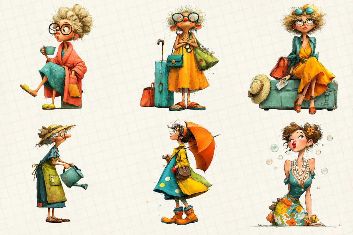 Quirky Valentine's Girl Clipart, an Illustration by DreamCafeArt (Photo 2 of 6)