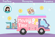 Moving day clipart, an Illustration by Cute Little Workshop (Thumbnail 2 of 4)