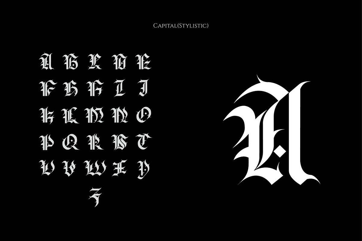 Somnia BlackLetter Typeface, a Blackletter Font by Chun (Photo 3 of 16)