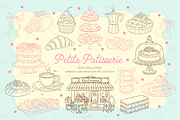 Patisserie Dessert Line Art Clipart, a Decorative Illustration by Blumensdiary (Thumbnail 1 of 7)
