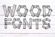 Wooden Plank Alphabet Letter, a Symbol Font by Graphixmania (Thumbnail 1 of 4)