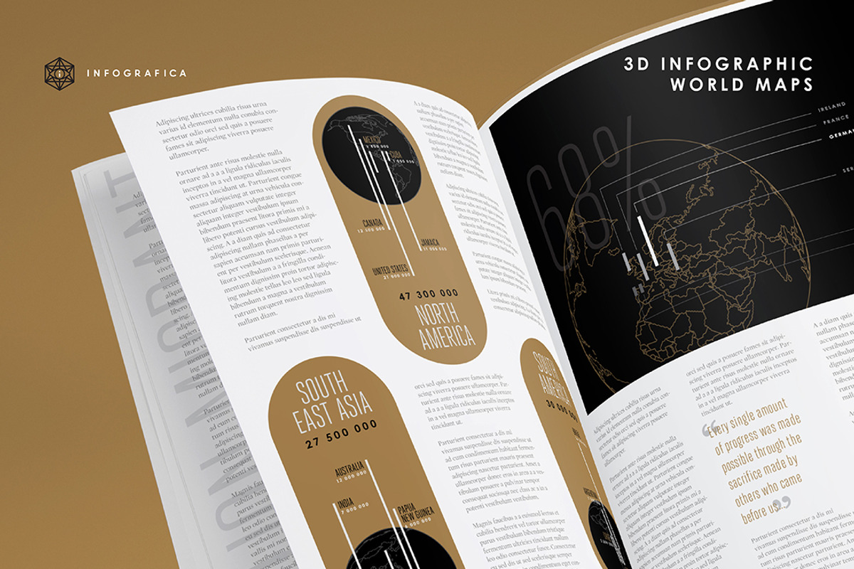 Infografica 3D Infographic World Map, an Object Graphic by Infografica (Photo 4 of 4)