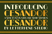Cesandor Sans & Serif, a Sans Serif Font by Letterhend Studio (Thumbnail 1 of 9)