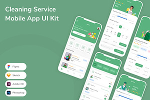 Cleaning Service Mobile App UI Kit