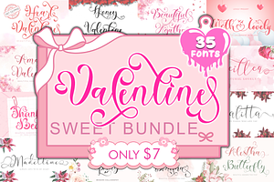 Valentine Sweet Bundle, a Handwritten Font by Yoga Letter