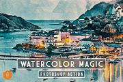 Watercolor Magic Watercolor Effect, an Action Add-On by DesignRocket (Thumbnail 1 of 8)