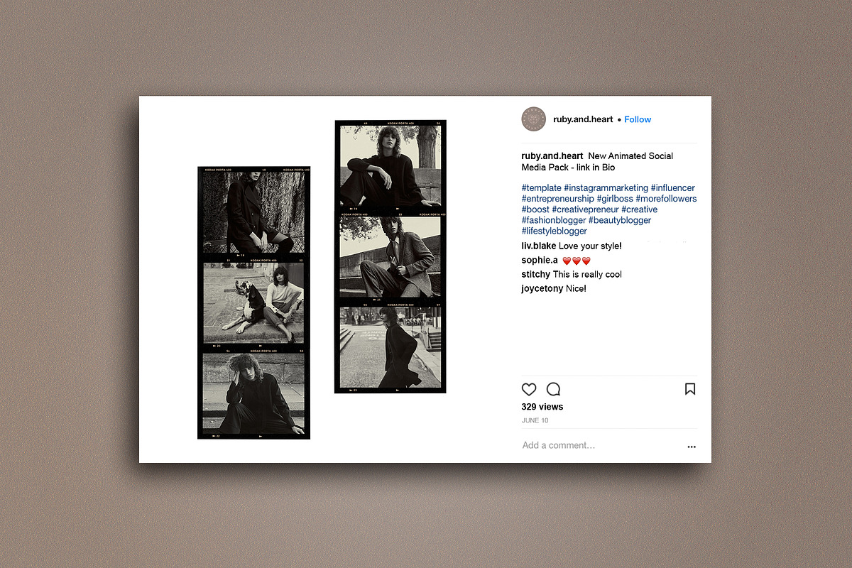 Animated Camera Film Instagram Pack, a Social Media Template by Ruby&Heart Studio (Photo 4 of 7)