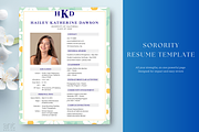 Sorority Resume Template with Photo., a Resume Template by AntDesignStudio (Thumbnail 2 of 5)