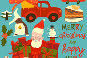 Cute Cartoon Set With Santa Claus, an Object Illustration by Maria Starus (Thumbnail 2 of 3)