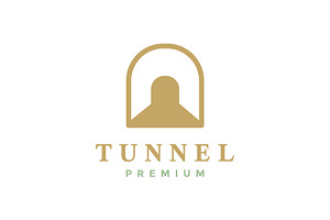 tunnel way road building icon, a Branding & Logo Template by devastd