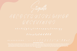 Etiquette - Modern Signature Font