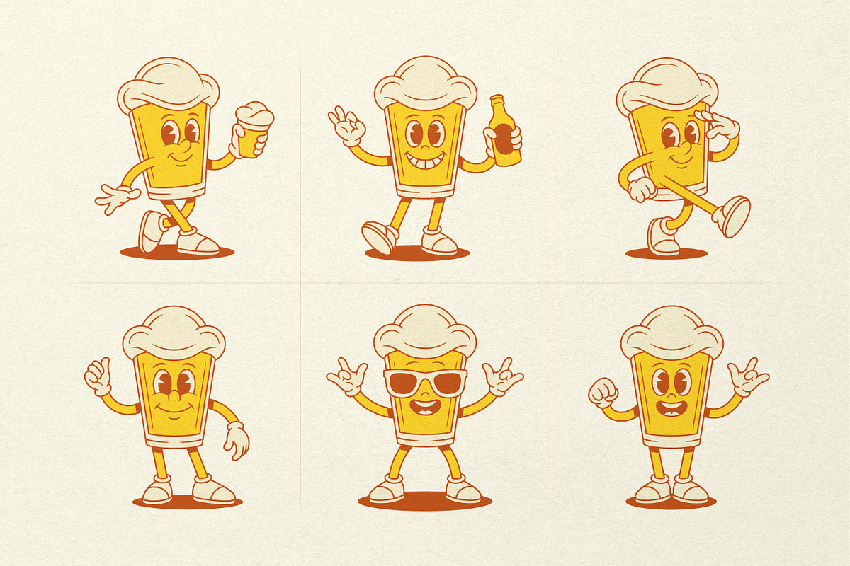 Beer Glass Cartoon Mascot Character, an Illustration by Vasya Kobelev (Photo 6 of 8)