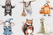 Halloween Funny Animals Clipart, an Illustration by Black Bird Studio (Thumbnail 3 of 6)