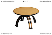Round Pedestal Striped Wood Table 3D, an Object 3D Model by Wencory (Thumbnail 1 of 3)