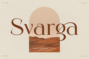 Svarga Elegant FashionableTypeface