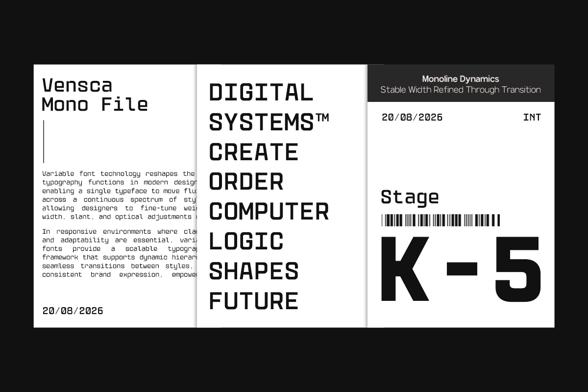 GC Vensca Mono - Modern Monospace, a Sans Serif Font by Glyphonic (Photo 8 of 15)