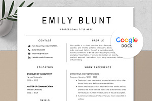 Google Docs Resume For Professional