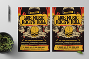 Live Music Rock n Roll Flyer, a Flyer Template by Annora Studio (Thumbnail 3 of 4)