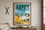 Aspen Colorado Vintage Wall Art, an Object Graphic by Image for Sale (Thumbnail 3 of 3)