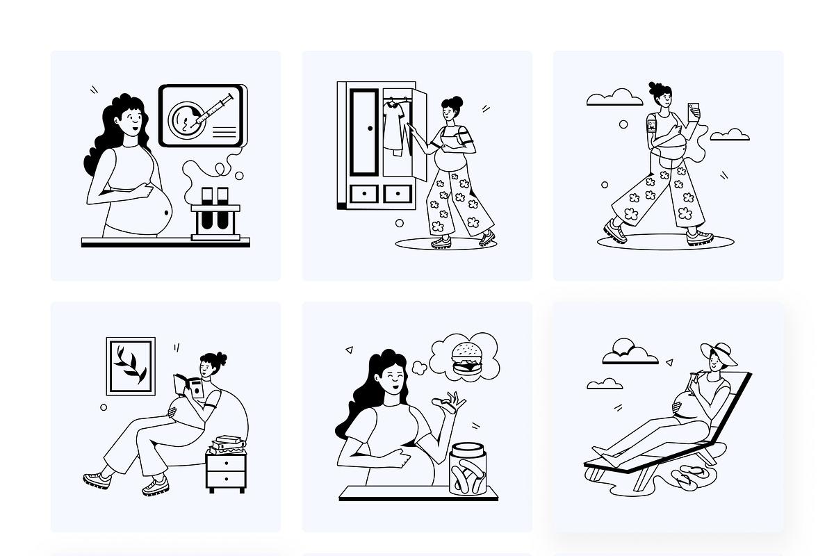Pregnant Woman Icons, a Duotone Icon by Vectors Market (Photo 11 of 13)