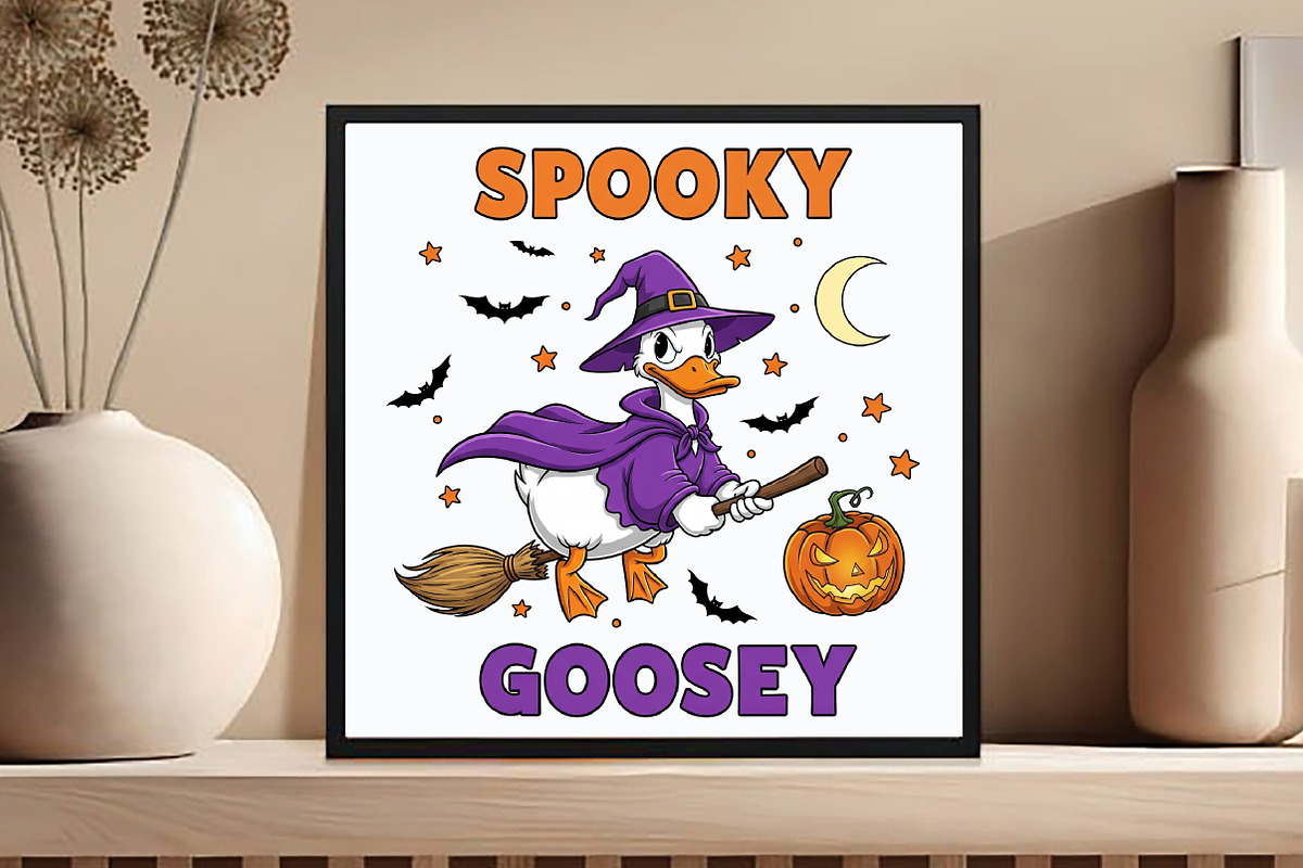 Halloween Spooky Goosey Witch Png, an Illustration by DreamCafeArt (Photo 5 of 7)