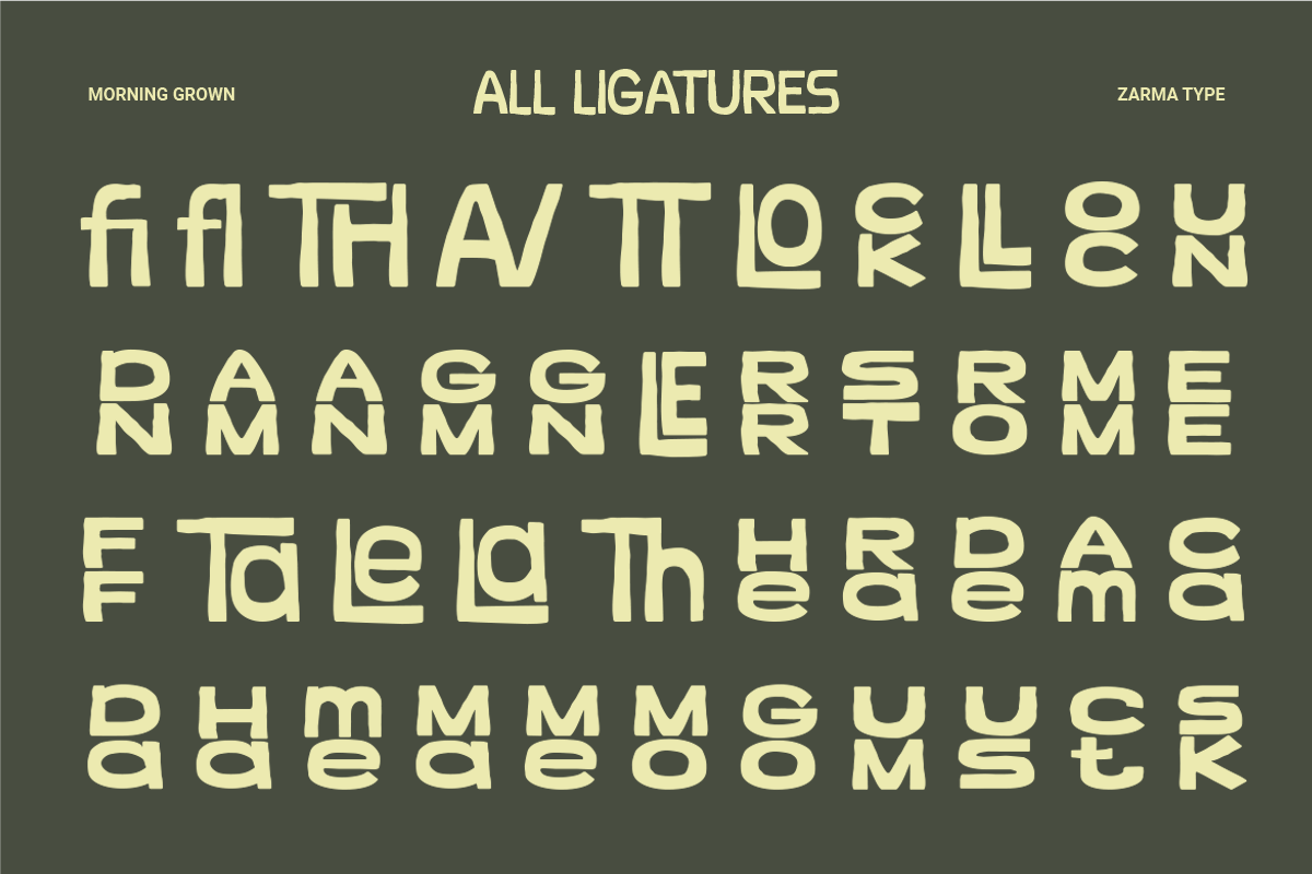 Morning Grown - Playful Font, a Handwritten Font by Zarma Type (Photo 8 of 9)