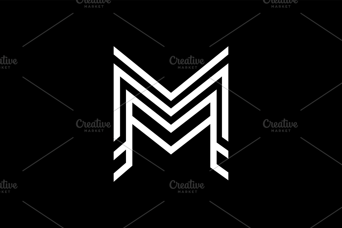 M Logo Template Design