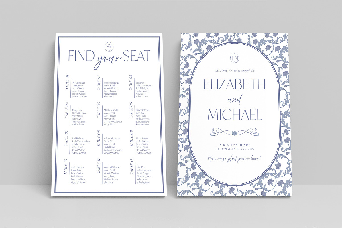 Wedding Welcome Sign & Seating Chart, a Poster Template by BrandPacks (Photo 2 of 5)