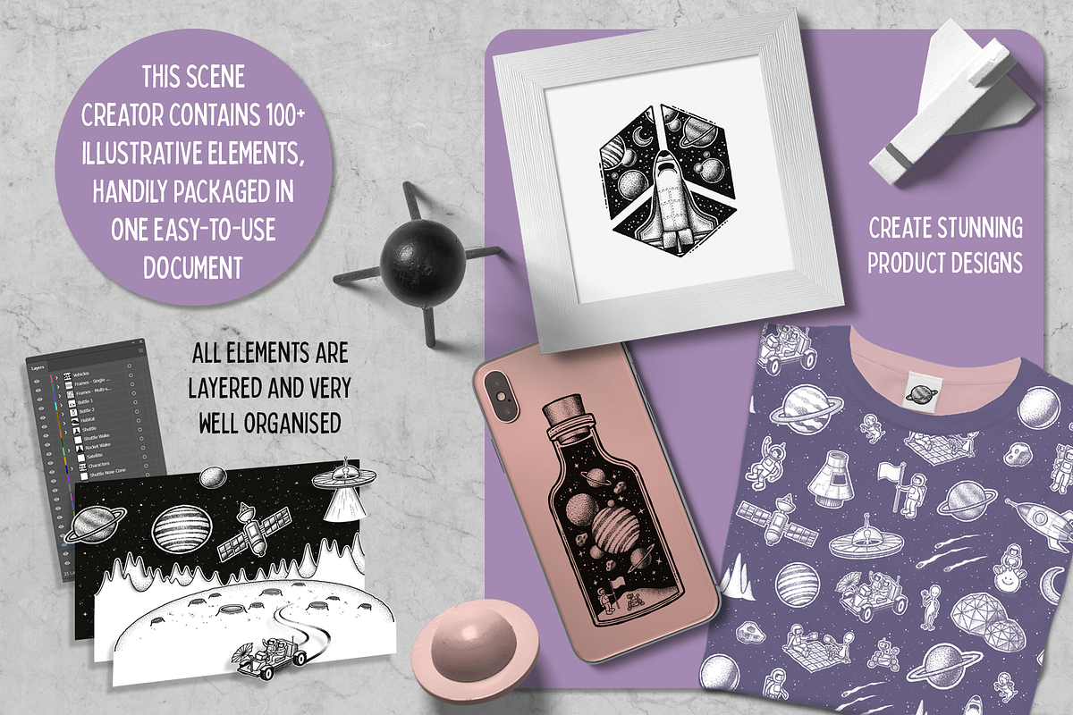 Celestial Sketchbook - Scene Creator, an Illustration by The Artifex Forge (Photo 2 of 17)