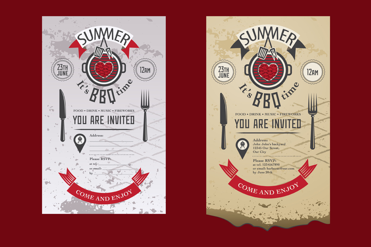 Barbecue summer party invitation, an Invitation Template by valeri_si