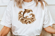 Sepia Tropical Beach Sublimation, an Illustration by CraftArtStudio (Thumbnail 4 of 6)