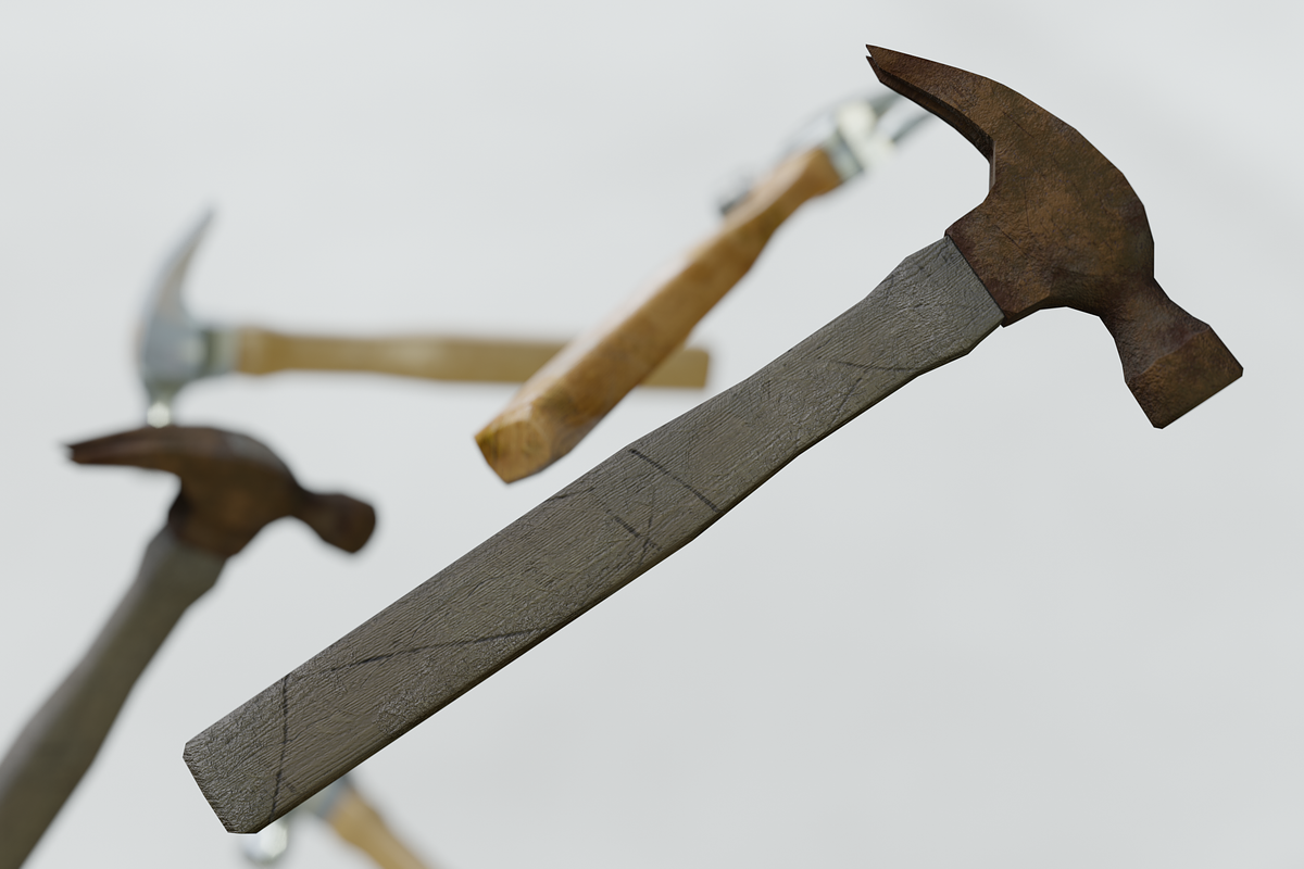 Nail hammer set, an Object 3D Model by mockupzz (Photo 4 of 5)