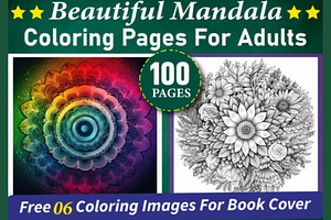 100+ Beautiful Mandala Coloring Page, a Decorative Illustration by shopcosm
