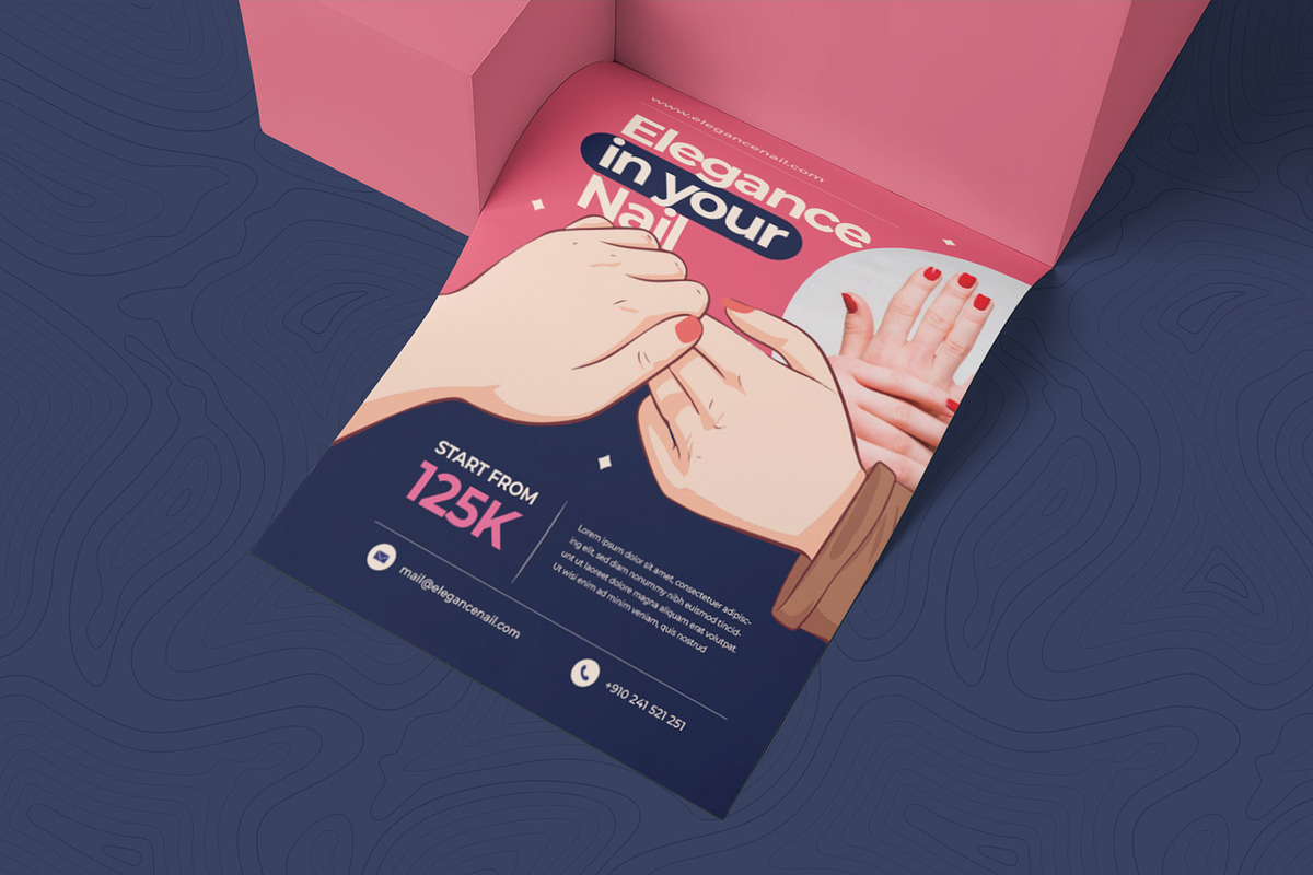 Elegance Nail Flyer, a Flyer Template by Esensifiksi.studio (Photo 2 of 2)