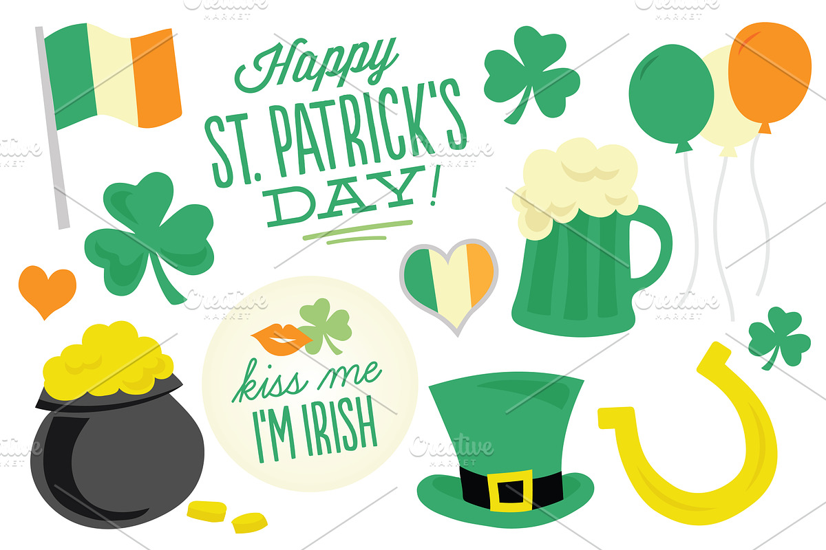 St. Patrick's Day Icons, an Illustration by Illustrations by Jessie