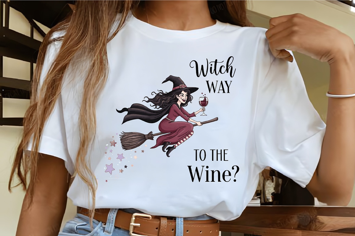 Witch Way to the Wine SVG, an Illustration by CrexoraLab (Photo 2 of 4)