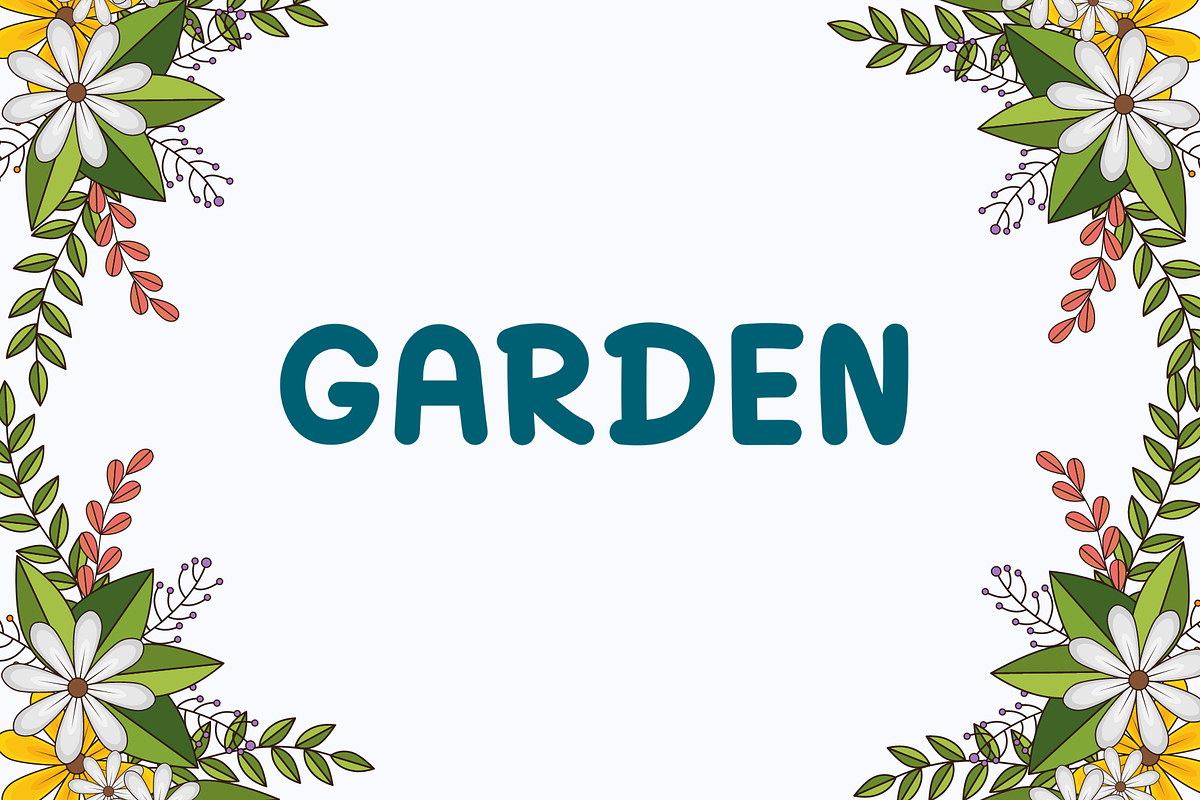Flower Font, a Sans Serif Font by Cutie_Kate_Studio (Photo 6 of 8)
