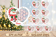 Christmas Snowman Ornament Svg, a Pattern Graphic by Lasercutiny (Thumbnail 1 of 2)