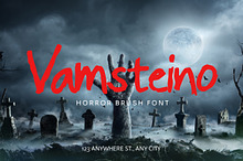 Vamsteino - Horror Brush Font