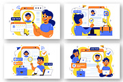 10 Online Job Fair Illustration, a Person Illustration by denayunebgt (Thumbnail 2 of 4)