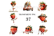 37 Strawberry Clipart, a Food Illustration by Pati Charm Studio (Thumbnail 3 of 8)