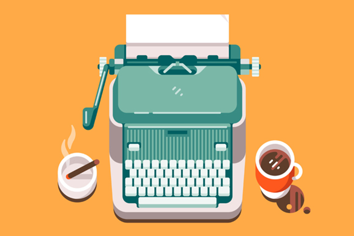 Retro Typewriter, an Illustration by JulyPluto