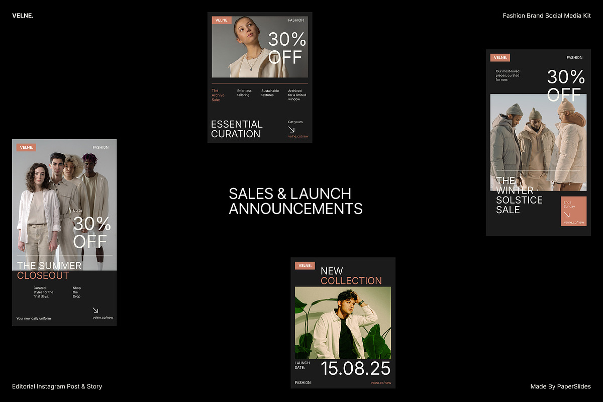 VELNE - Fashion Social Media Kit, a Social Media Template by PaperSlides (Photo 7 of 9)