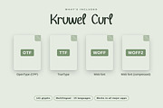 Kruwel Curl – Sans, a Sans Serif Font by Gookkis Studio (Thumbnail 17 of 17)
