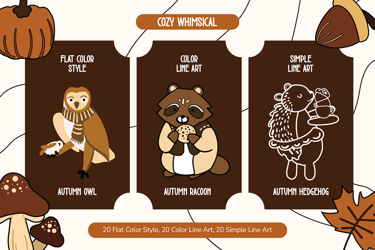 Cozy Whimsical Autumn Doodles, a Seasonal Illustration by Invisual Studio (Photo 2 of 8)