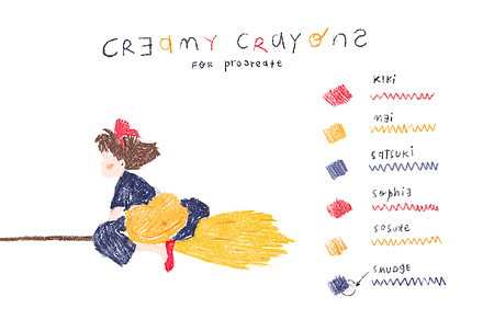 Crayons Brushes for Procreate Bundle