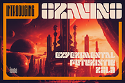 Oravino - Experimental Future Fonts, a Sans Serif Font by Konstantine Studio (Thumbnail 1 of 4)