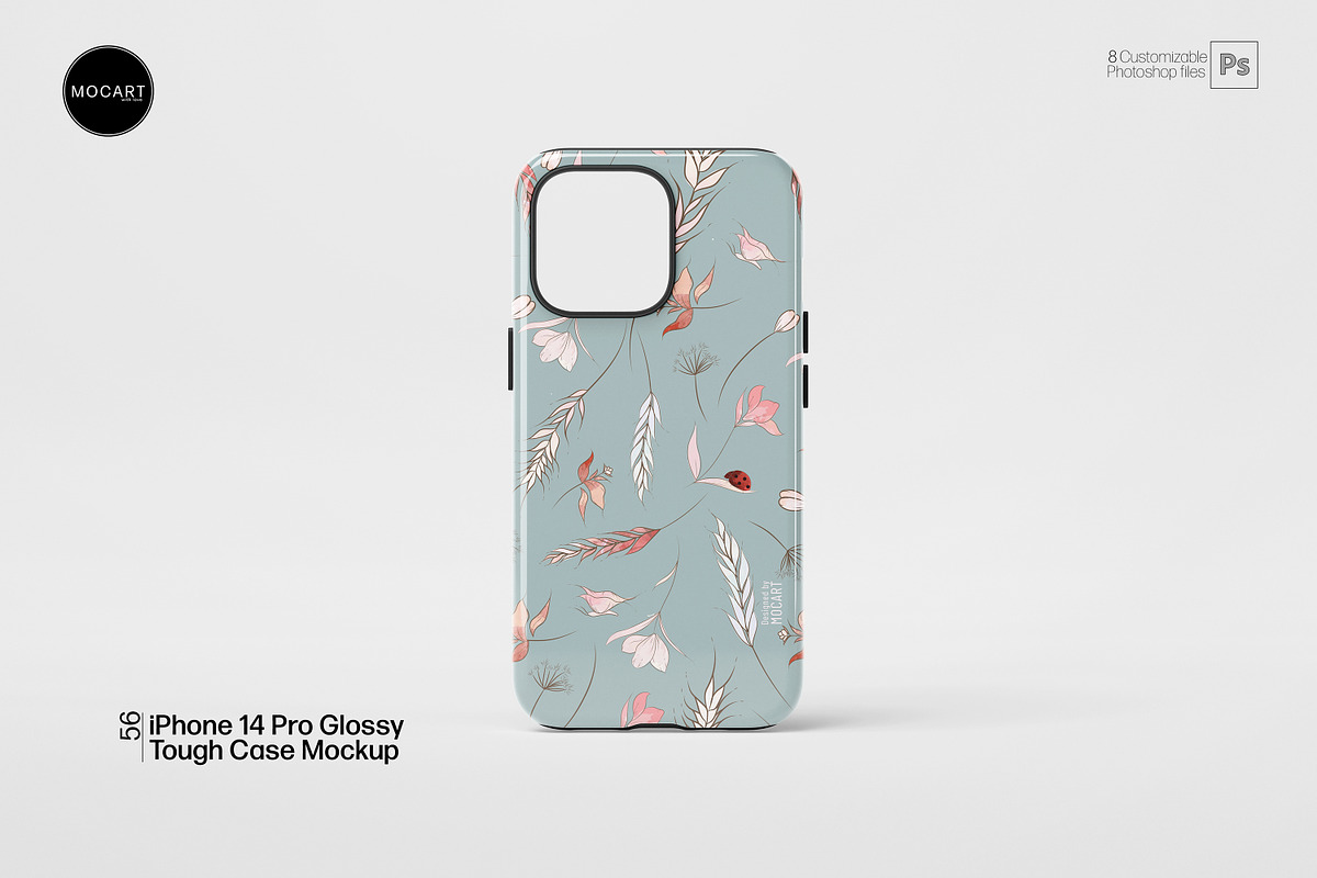 iPhone 14 Pro Glossy Case Mockup Set, an iPhone Mockup by Mocart (Photo 7 of 11)
